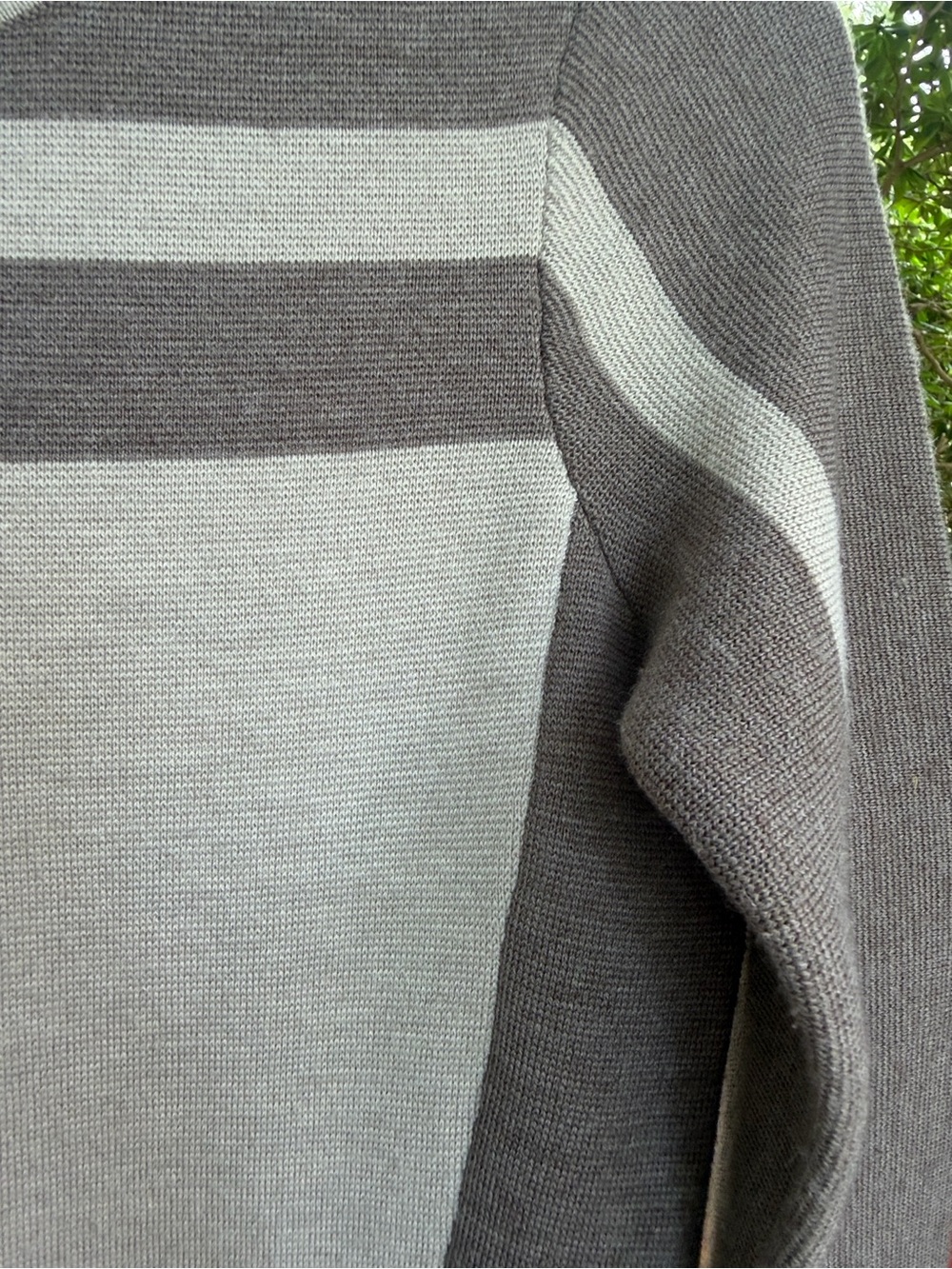 Athleta Two-Tone Long Sleeve A-Line Dress in Light Gray & Cream - minimalist - Picture 7 of 8